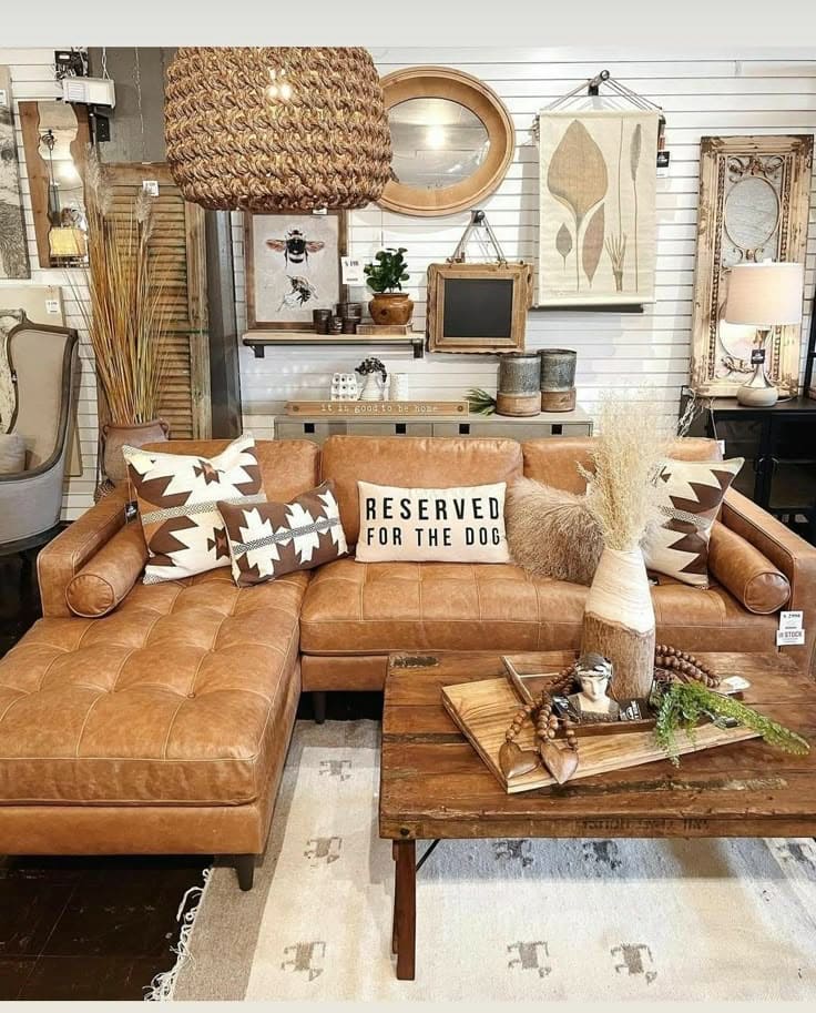 Chic Cozy Brown Living Room