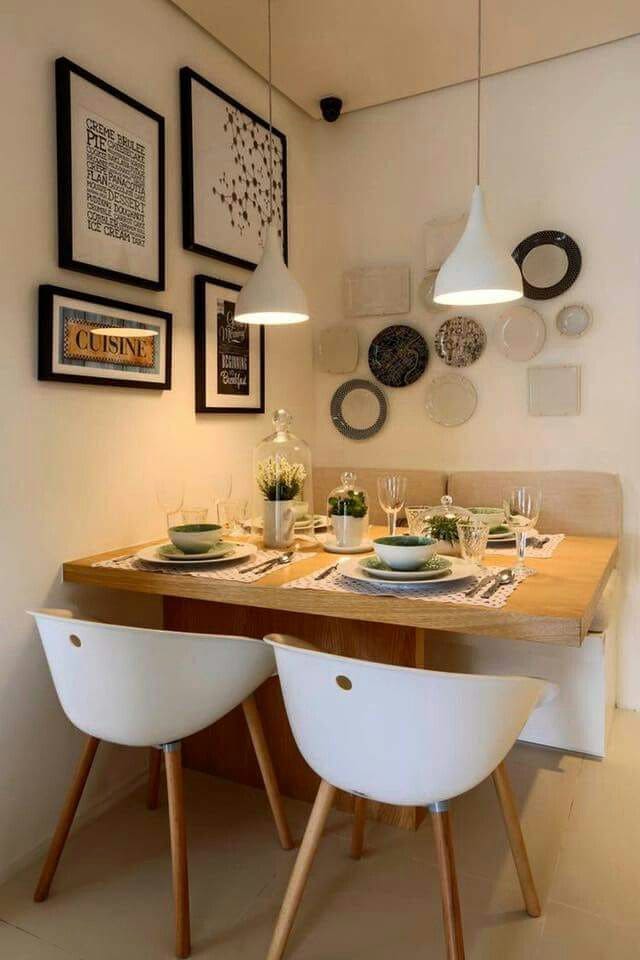 Chic Wall-Mounted Dining for Cozy Spaces