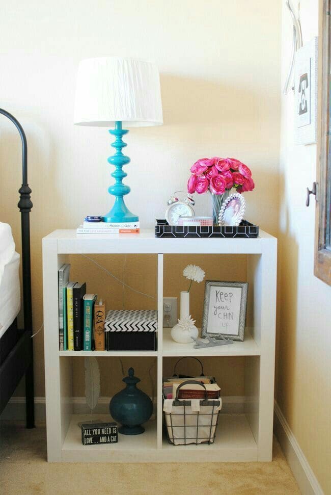 Chic and Functional Open Shelf Nightstand