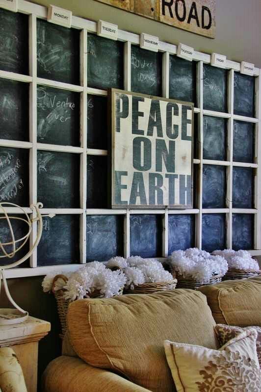 Cozy Chalkboard-Inspired Rustic Wall