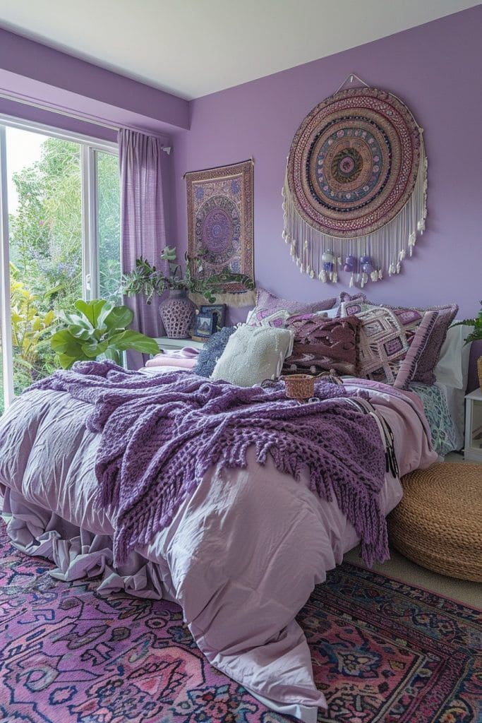 Cozy Dreamy Lavender Bedroom Retreat