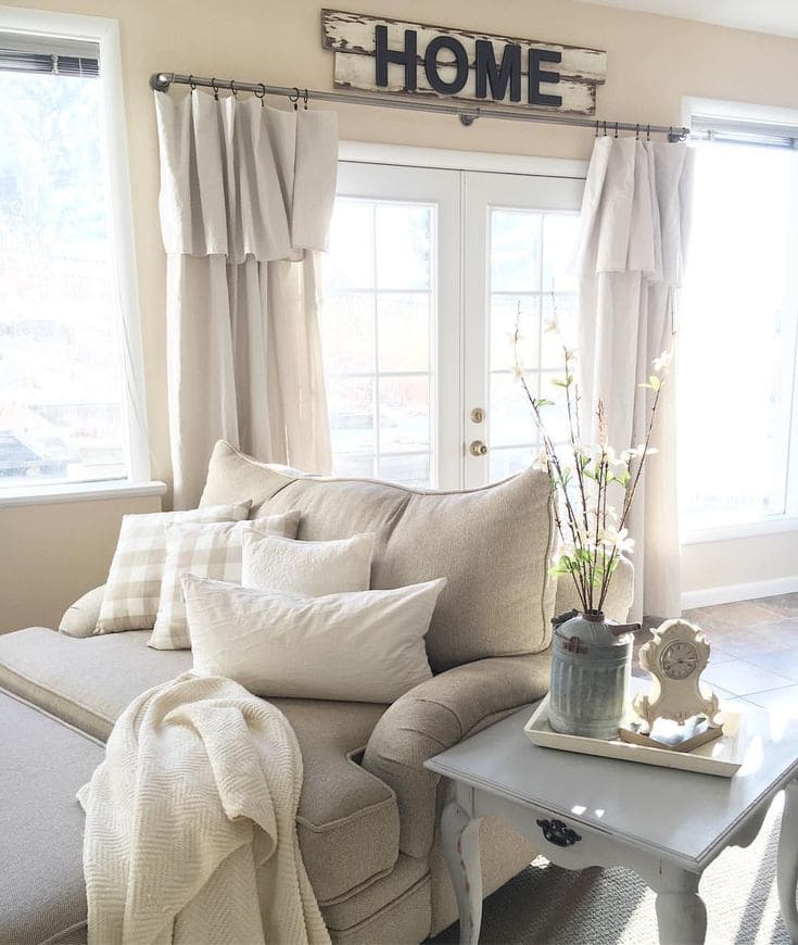 Cozy Rustic Nook With Wooden Sign