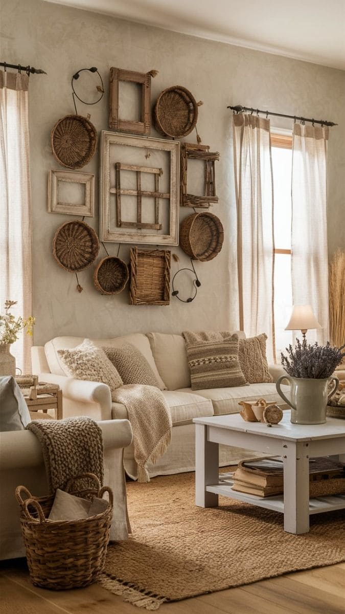 Cozy Rustic Wall Display