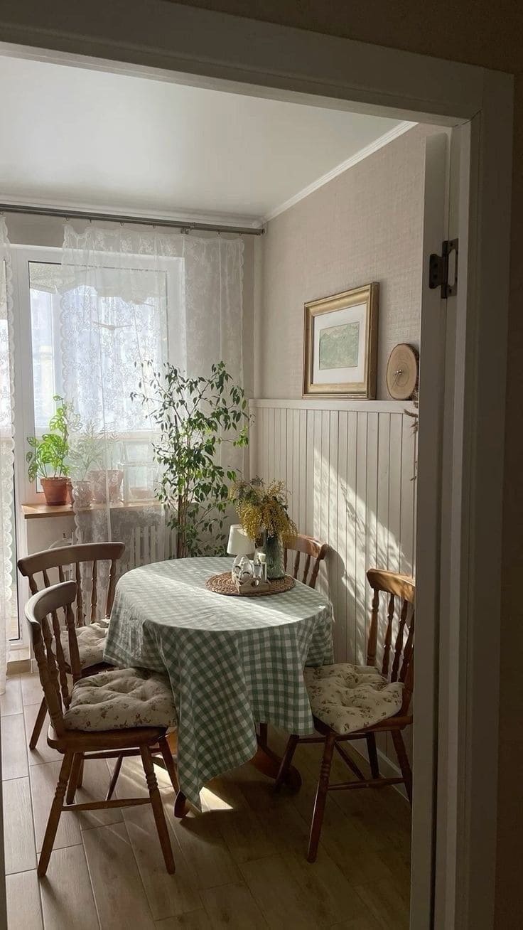 Cozy Sunlit Corner Dining Nook