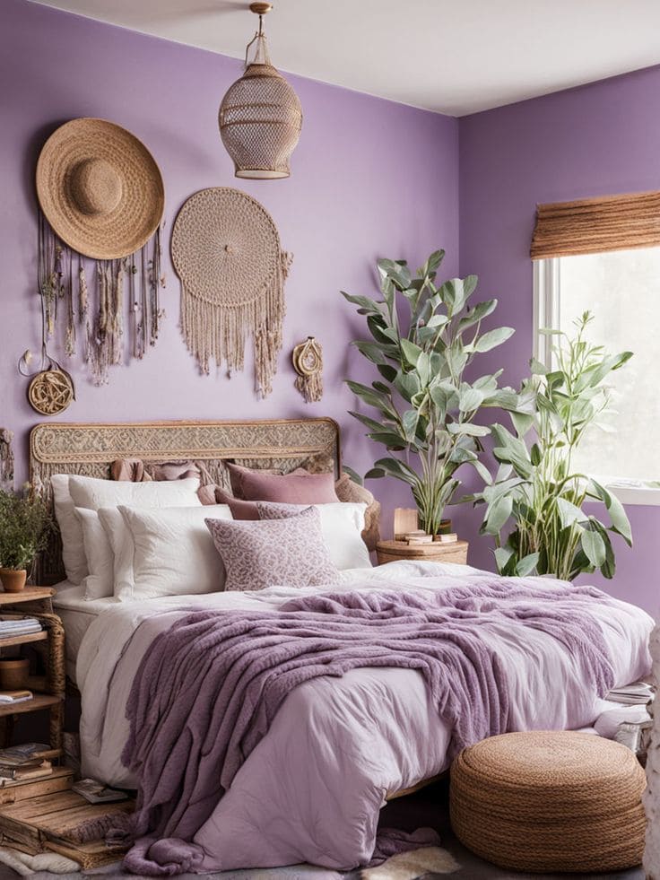 Cozy and Earthy Boho Lavender Retreat