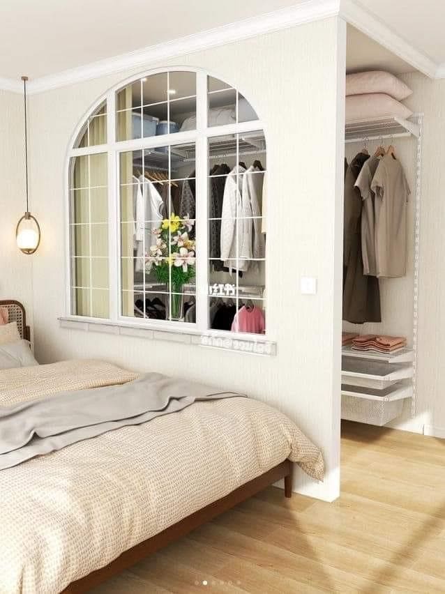 Elegant Built-In Closet with Mirrored Charm