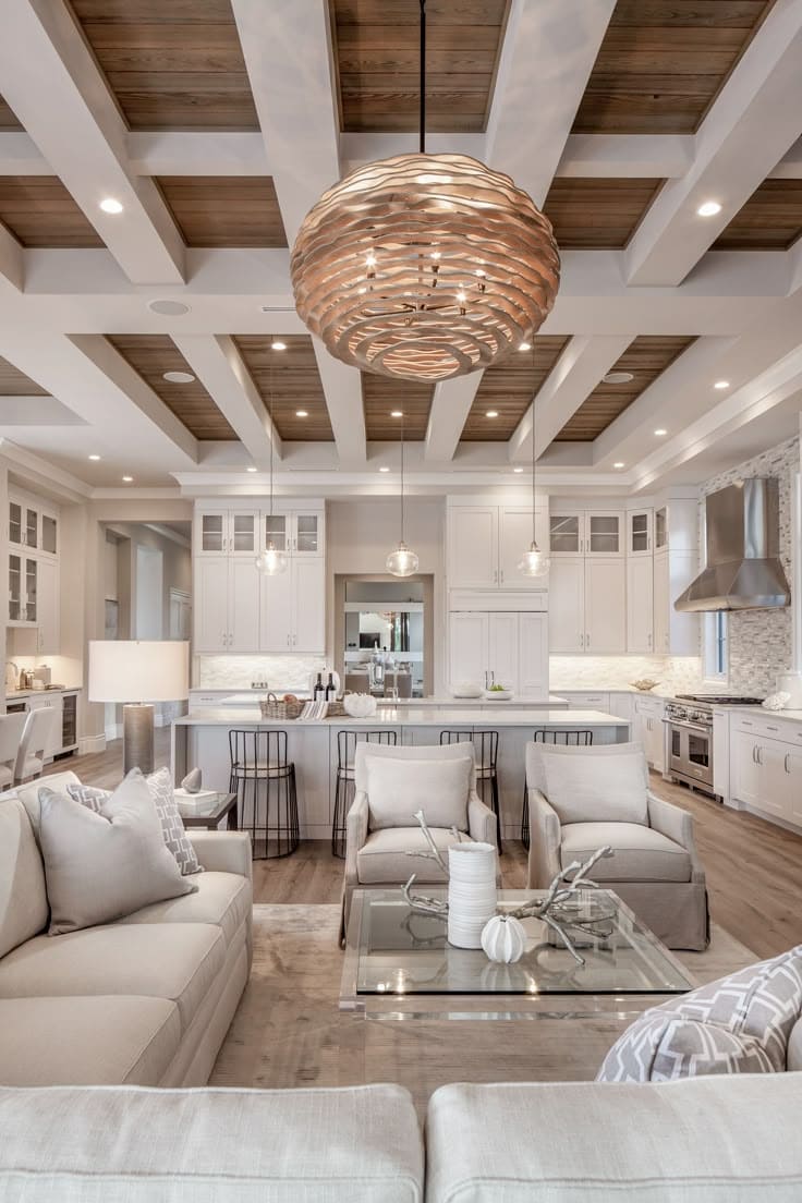 Elegant Coffered Vaulted Ceiling