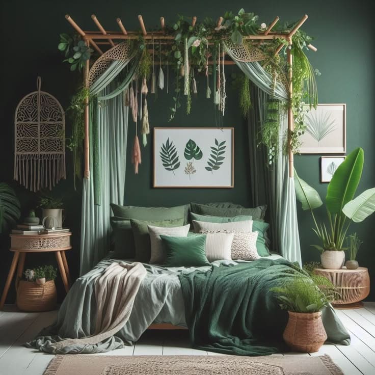 Enchanting Forest-Inspired Eco-Friendly Bedroom