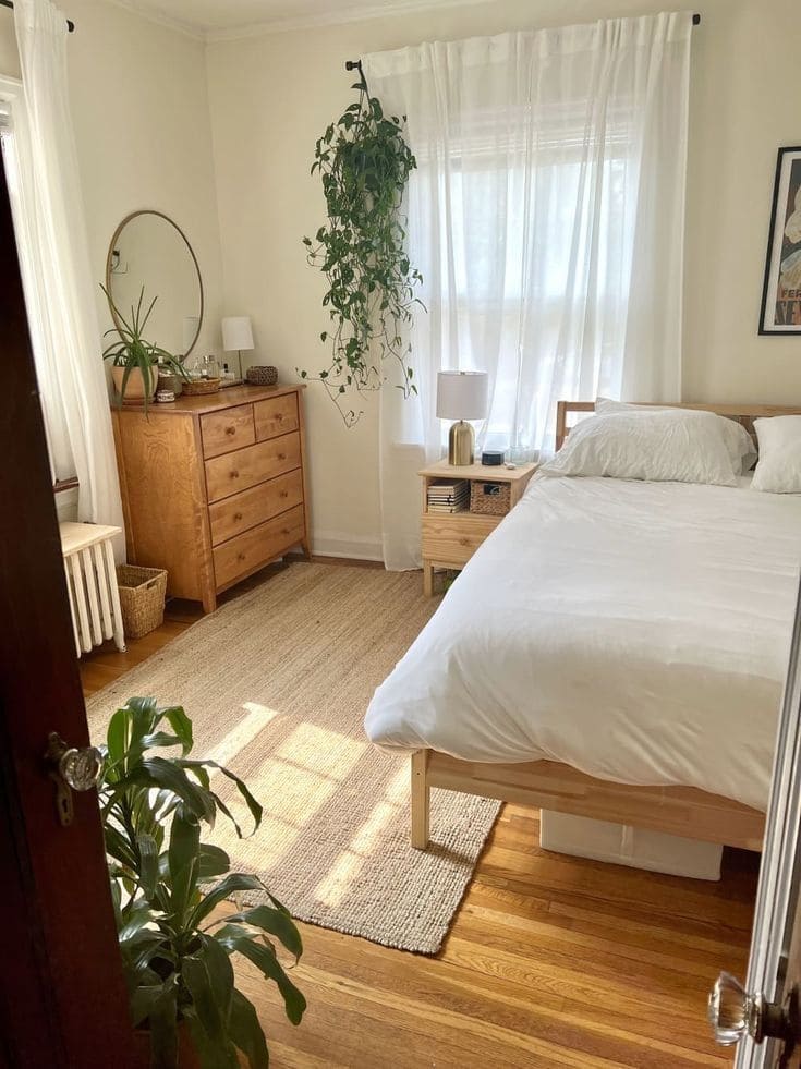 Minimalist Nature Bright Eco-Friendly Bedroom