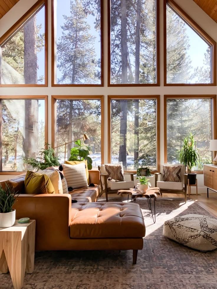 Nature-Inspired Sunlit Living Room Escape