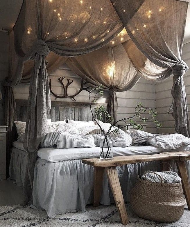 Rustic Canopy Retreat with a Dreamy Glow