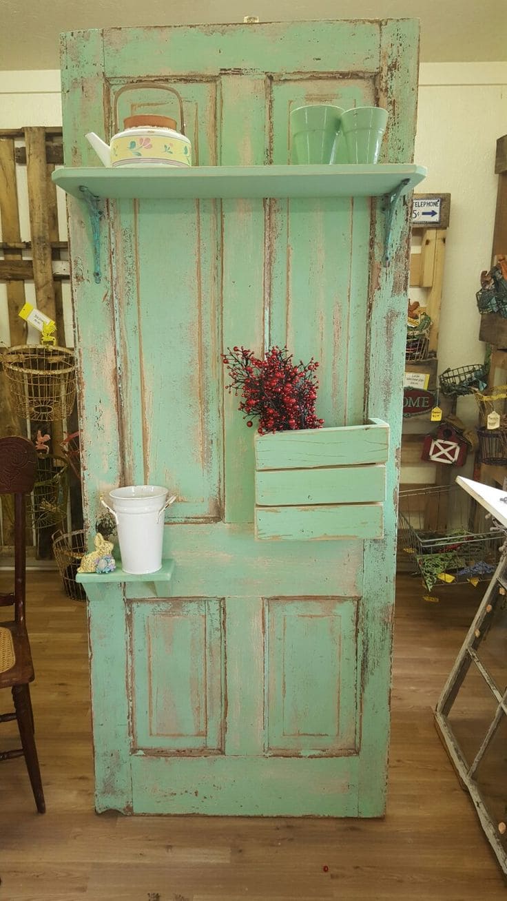 Rustic Door Shelf for Charming Storage