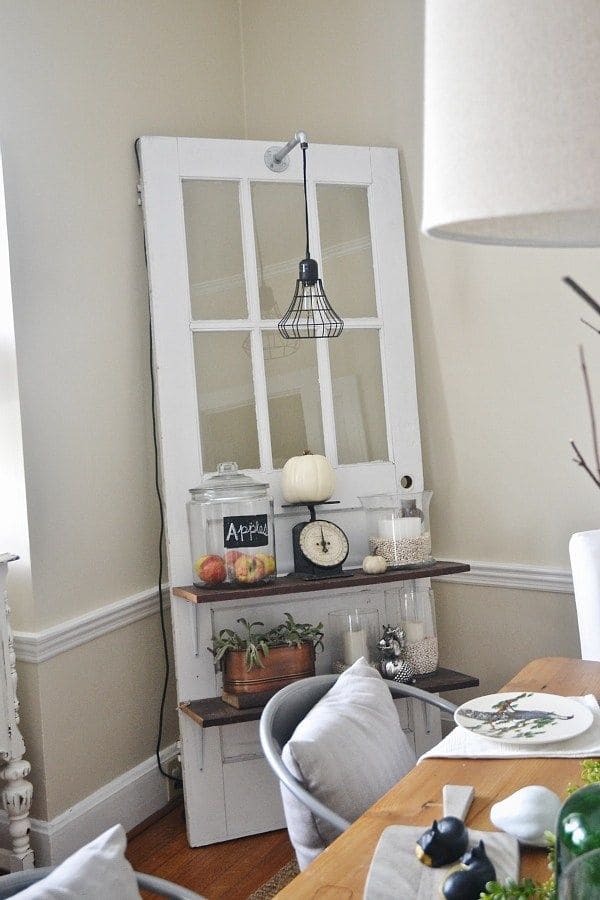 Rustic Door Shelf with Farmhouse Charm