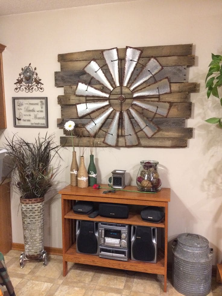 Rustic Windmill Wall Decor