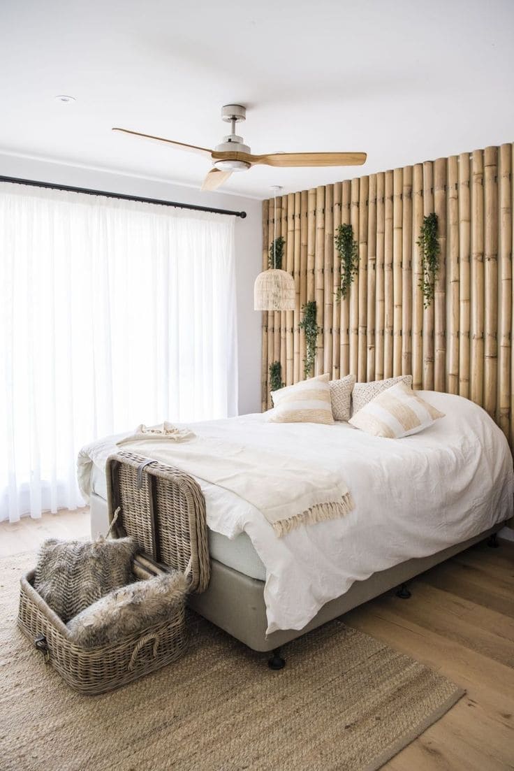 Serene Bamboo Headboard for a Tranquil Retreat