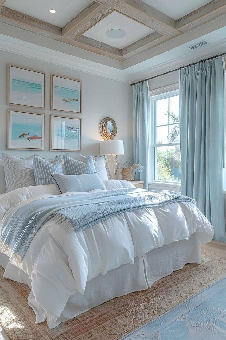 Serene Coastal Haven with Breezy Blues