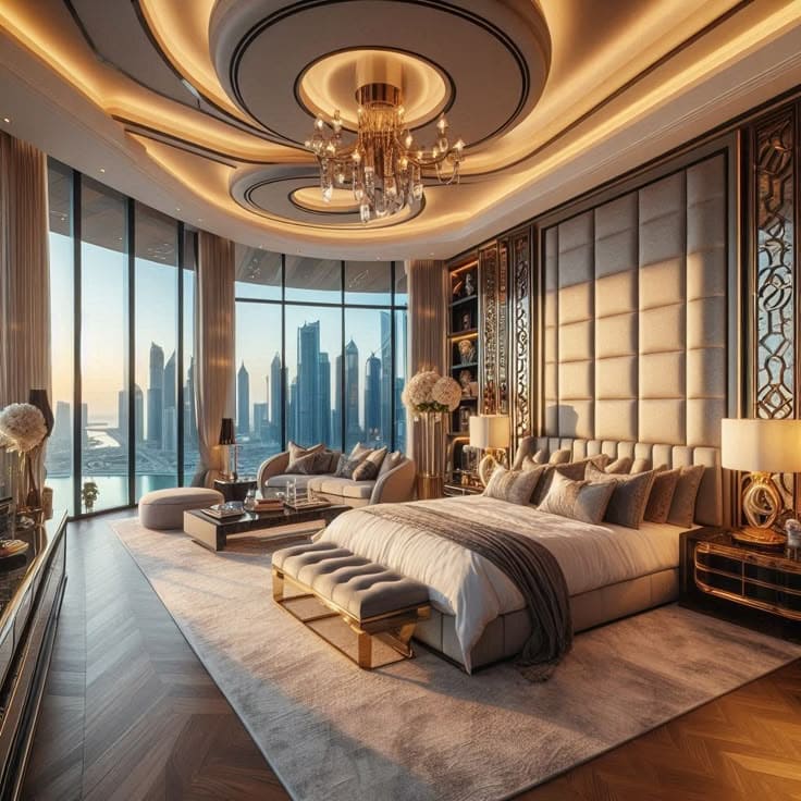 Skyline Glamorous Urban Bedroom