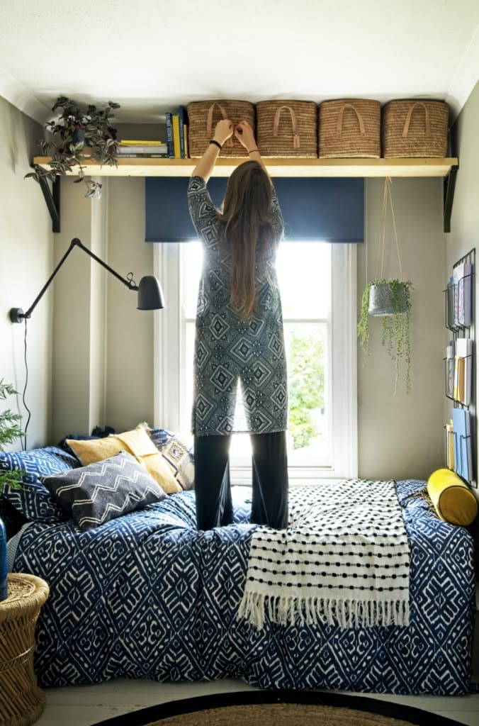 Smart Overhead Storage for Small Bedrooms