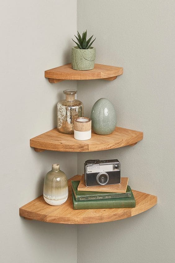 Stylish and Space-Saving Corner Shelves