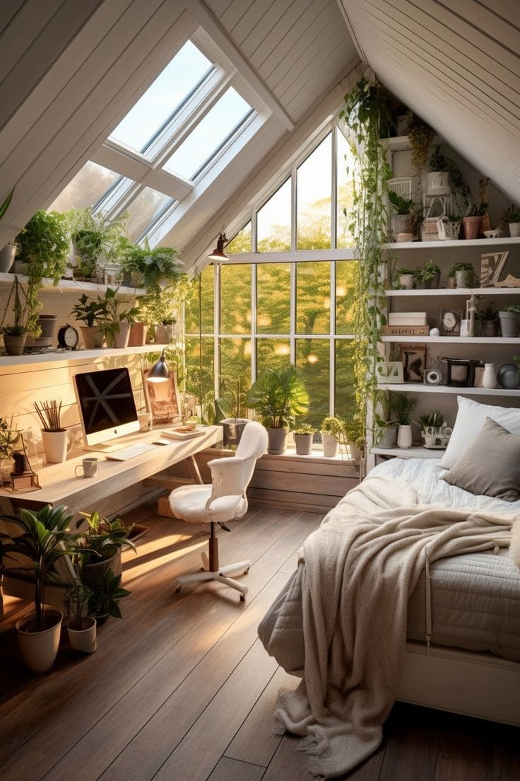 Sunlit Greenhouse Loft for a Refreshing Escape