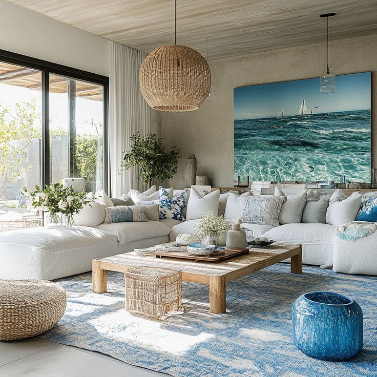 Tranquil Coastal Escape with Organic Textures