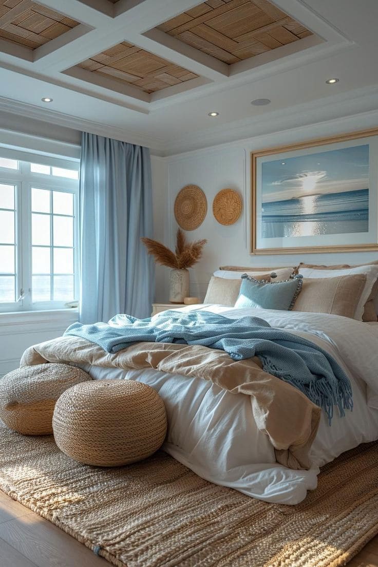 Tranquil Coastal Retreat with Soft Blue Accents