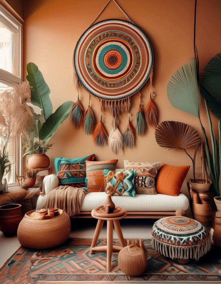 Ultimate Earthy-Boho Living Room Escape