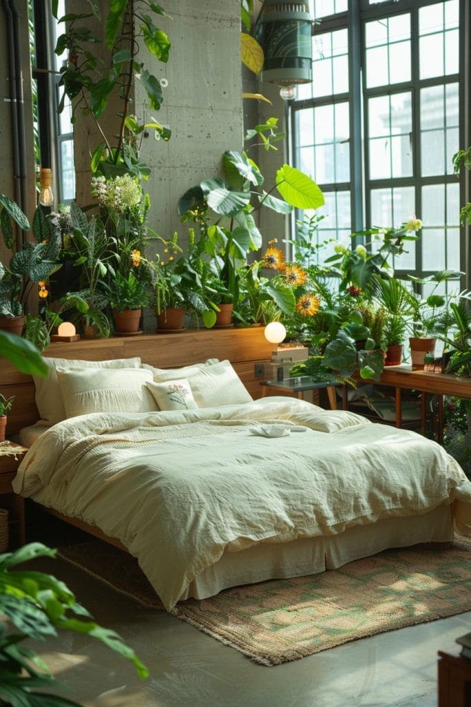 Urban Jungle-Inspired Eco Bedroom Haven