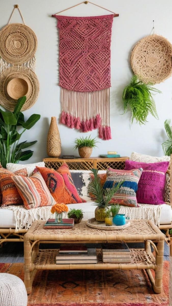 Vibrant Textures and Cozy Boho Charm