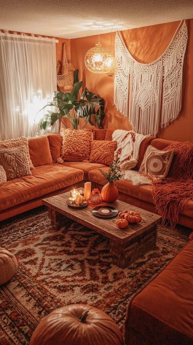 Warm and Cozy Boho Living Room Escape