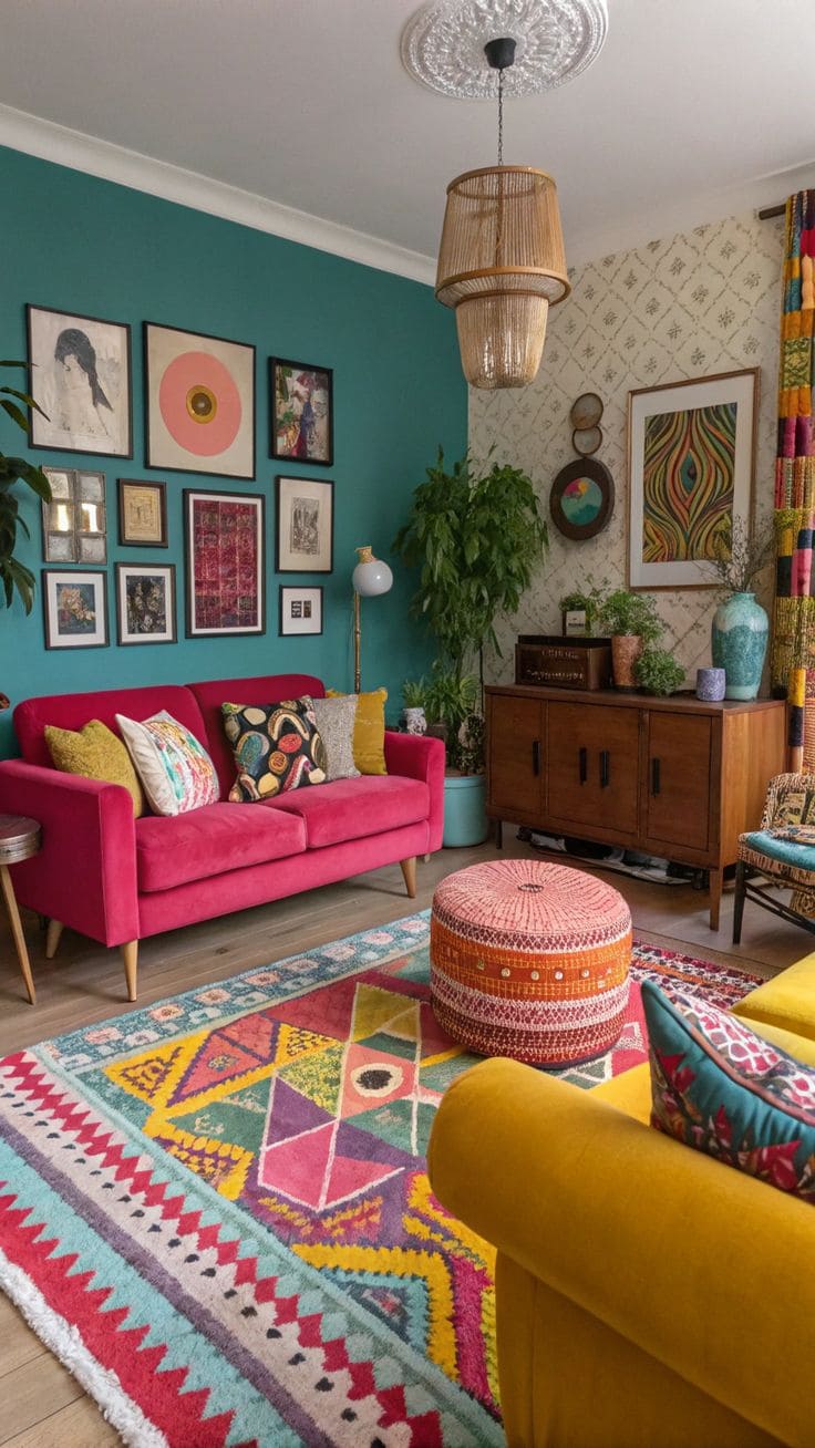 Bold Retro Color Splash Lounge