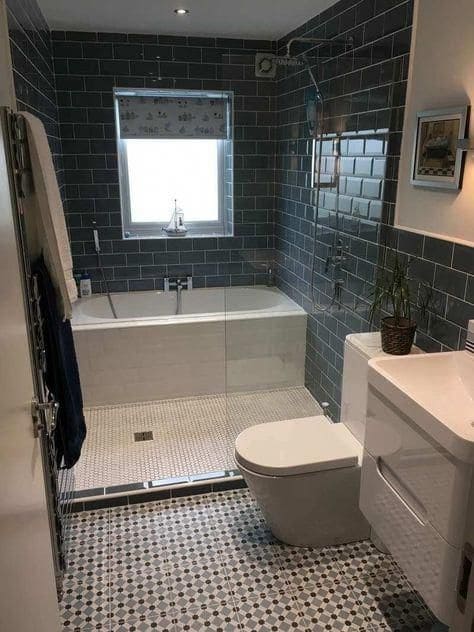 Bold Tiled Tiny Bath Haven