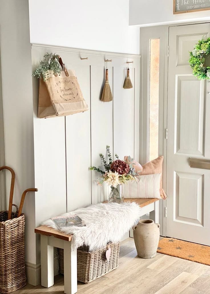 Charming Boho Entryway Bench Delight