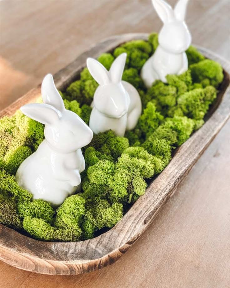 Charming Bunny Moss Tray