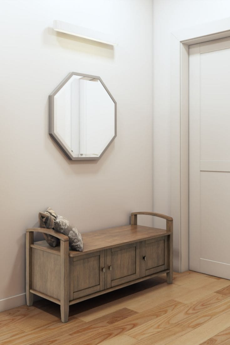 Charming Minimal Entryway Bench Peace