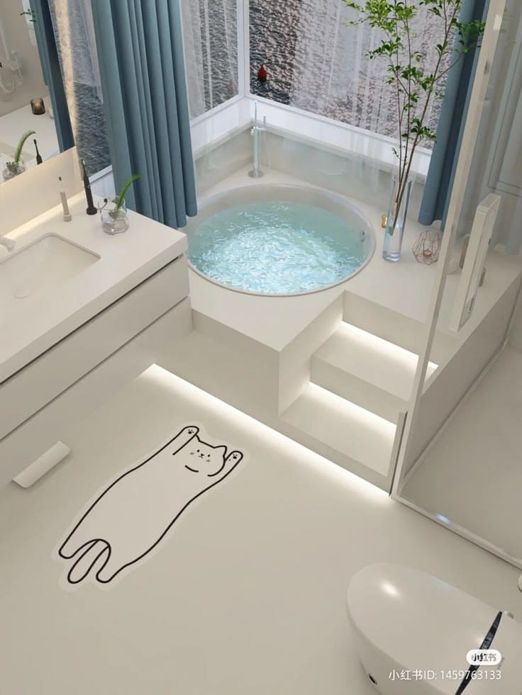 Chic Minimalist Tiny Bath Escape