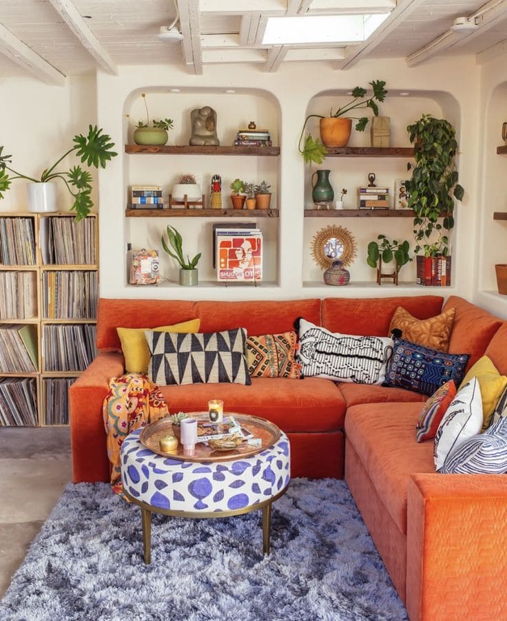 Cozy Orange Eclectic Haven