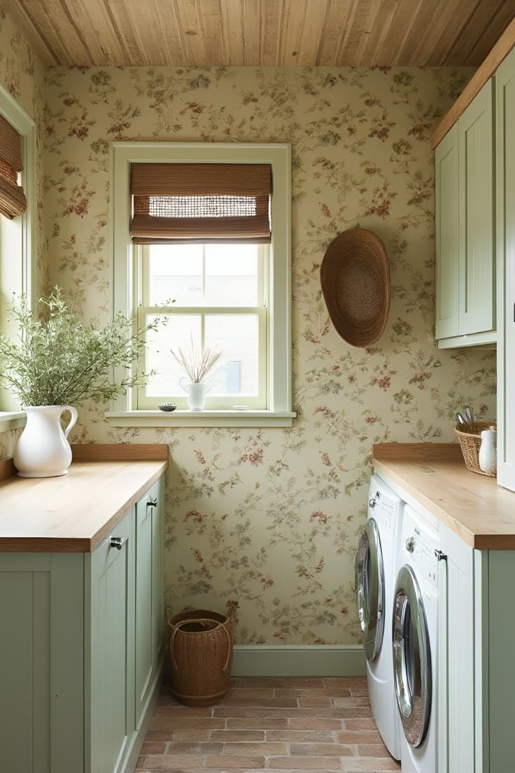 Delightful Charming Farmhouse Laundry Nook