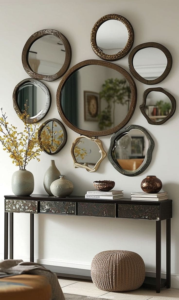 Eclectic Circular Mirror Gallery Delight