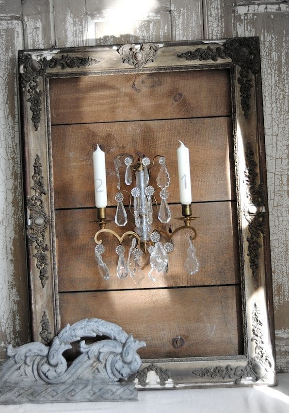 Elegant Chandelier Frame Wall Sconce