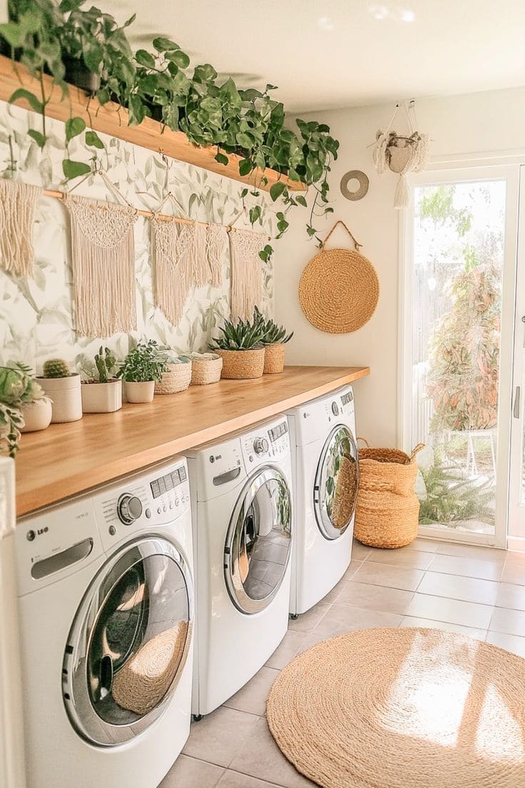 Elegant Modern Farmhouse Laundry Corner