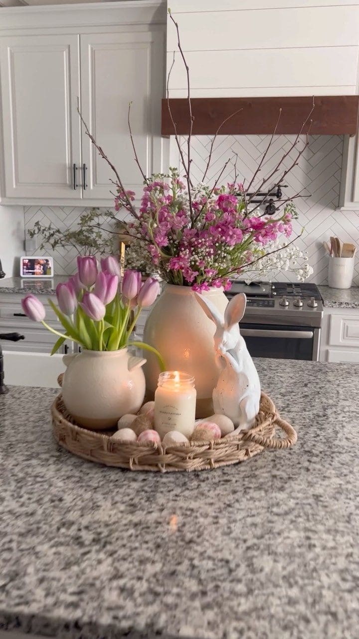 Lovely Tulip Bunny Floral Display