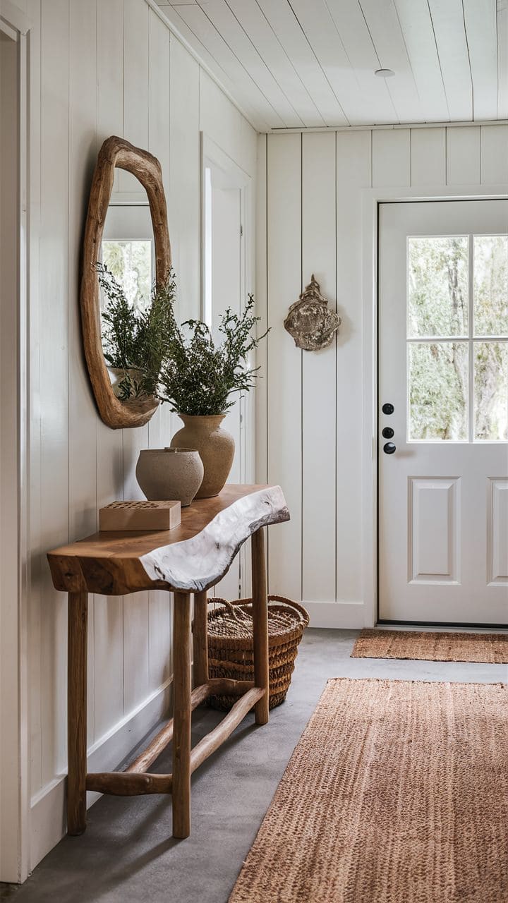 Organic Wooden Mirror Oasis with Nature