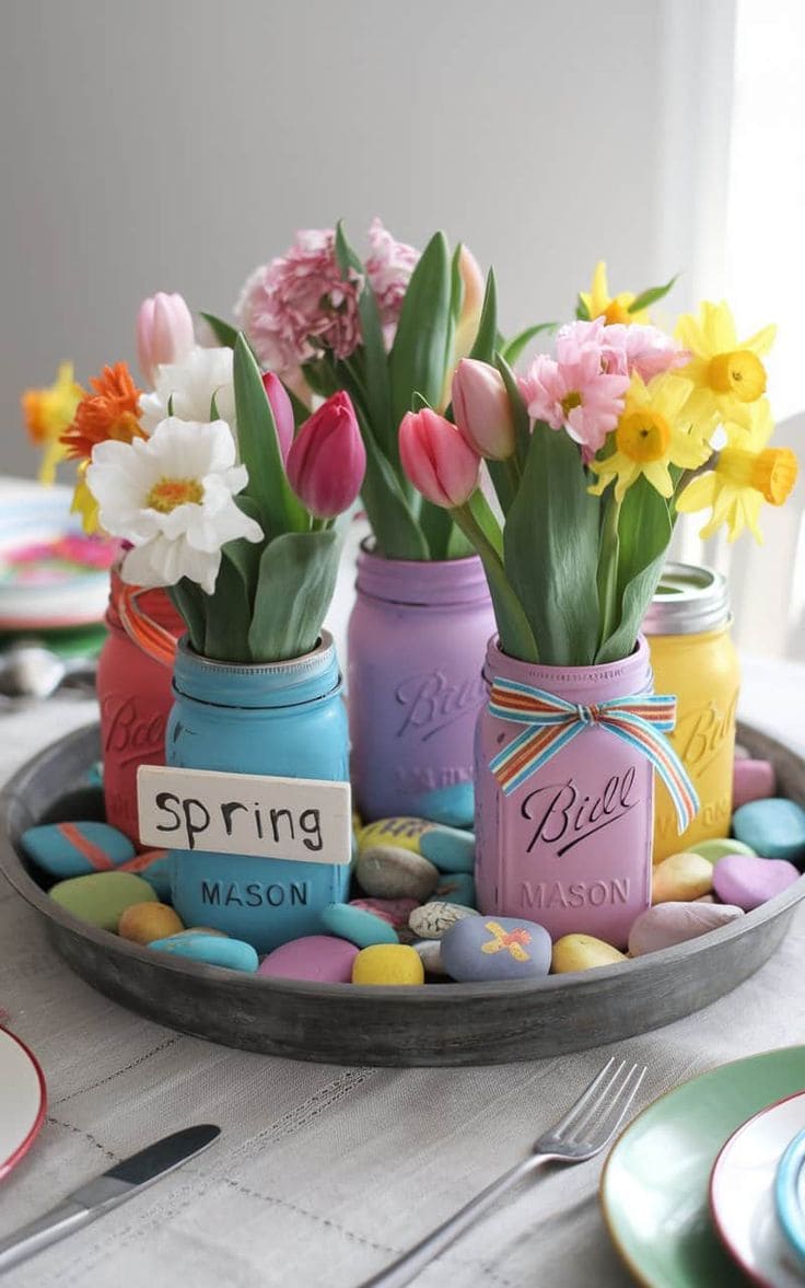 Playful Mason Jar Bloom Tray