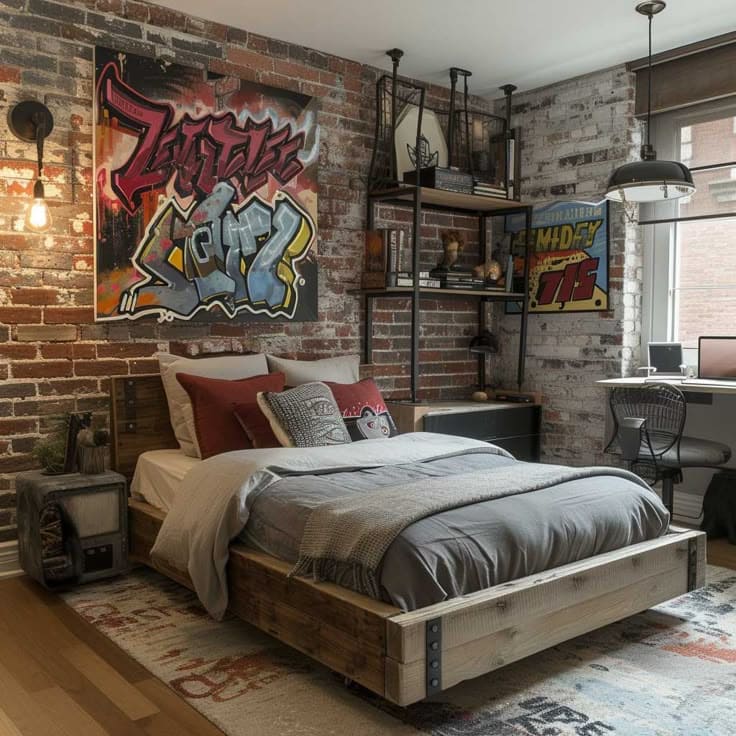 Rustic Graffiti Urban Retreat