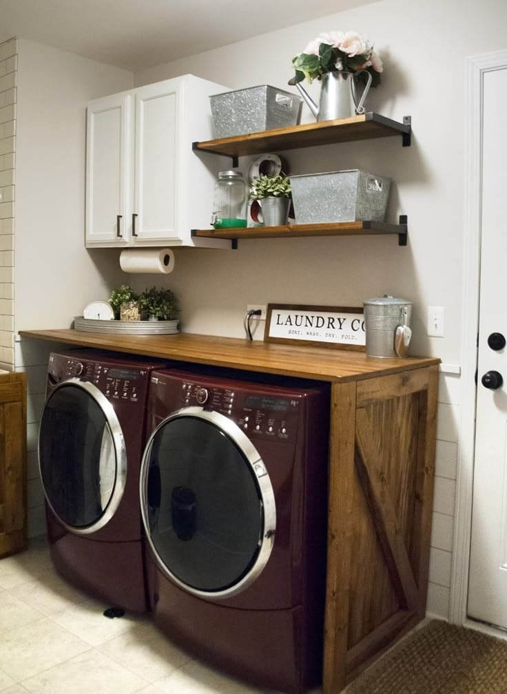 Rustic Stylish Farmhouse Laundry Space