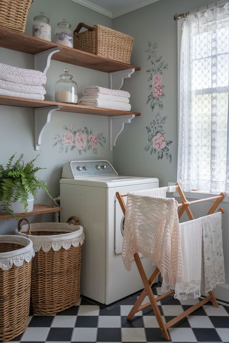 Serene Modern Farmhouse Laundry Escape