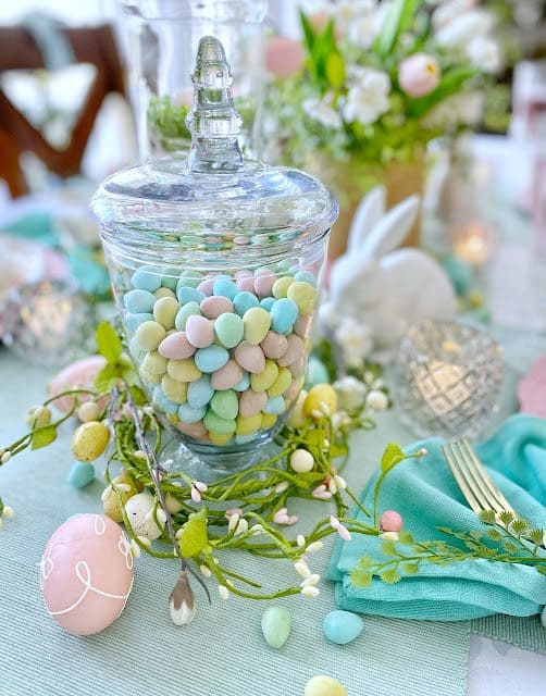 Sweet Candy Egg Jar Display