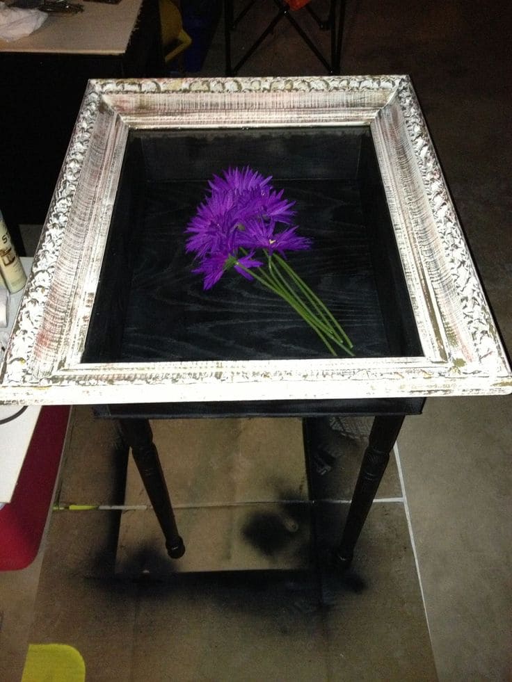 Vibrant Floral Frame Table Centerpiece