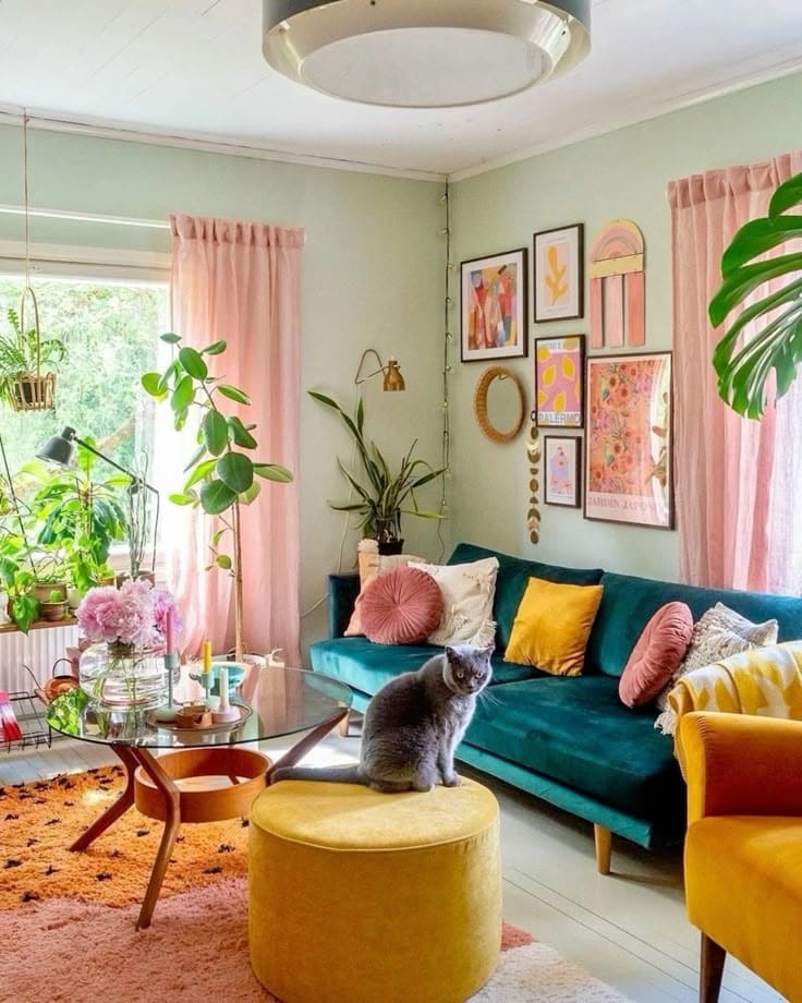 Vibrant Teal Eclectic Haven